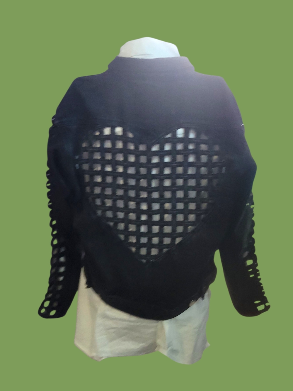Women’s Black Heart-Back Cutout Sweater